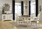 Realyn Two-Tone Wood Extendable Dining Table