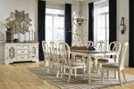 Realyn Two-Tone Wood Extendable Dining Table