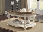 Realyn Two-Tone Wood Oval Coffee Table