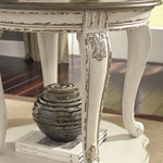 Realyn Two-Tone Wood Round End Table