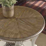 Realyn Two-Tone Wood Round End Table