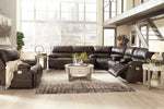 Ricmen 3-Pc Walnut Power Recliner Sectional