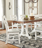 Valebeck 2 Linen/White Wood Side Chairs