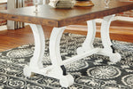 Valebeck Brown/White Wood Dining Table