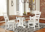 Valebeck Brown/White Wood Dining Table