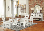 Valebeck Brown/White Wood Dining Table