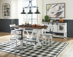 Valebeck White Wood Swivel Bar Stool