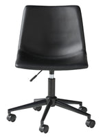 Wilford Black Faux Leather Home Office Swivel Desk Chair