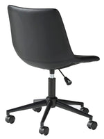 Wilford Black Faux Leather Home Office Swivel Desk Chair