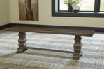 Wyndahl Rustic Brown Wood Dining Bench