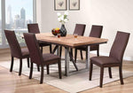 Spring Creek 2 Chocolate Fabric/Espresso Wood Side Chairs