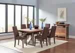 Spring Creek 2 Chocolate Fabric/Espresso Wood Side Chairs