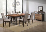 Spring Creek 2 Grey Fabric/Espresso Wood Side Chairs