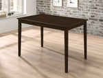 Taraval 5-Pc Dark Brown/Cappuccino Wood Dining Table Set