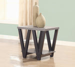 Tonina Antique Grey/Black Wood End Table