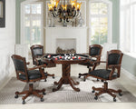 Turk Tobacco Wood Round Game/Dining Table