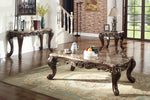 Vanna Brown Wood/Marble Top Coffee Table