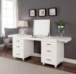 Verviers White Wood Vanity Desk