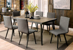 Vilhelm Gray Metal/Brown Wood Dining Table