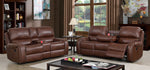 Walter Brown Leatherette Manual Recliner Sofa