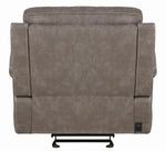 Wixom Taupe Faux Suede 2xPower Glider Recliner