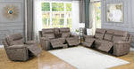 Wixom Taupe Faux Suede 2xPower Glider Recliner