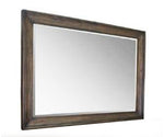 Avenue Weathered Burnished Brown Wood Frame Dresser Mirror