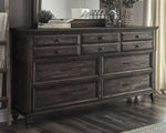 Avenue Weathered Burnished Brown Wood 8-Drawer Dresser