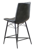 Dittnar 2 Grey Leatherette/Gunmetal Counter Height Chairs