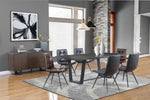 Dittnar 4 Brown Leatherette/Gunmetal Side Chairs