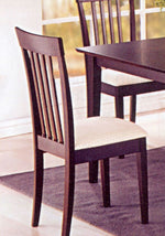 Dania 2 Cappuccino Finish Wood/Upholstered Side Chairs