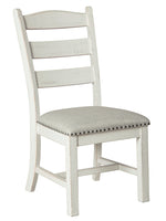 Valebeck 2 Linen/White Wood Side Chairs