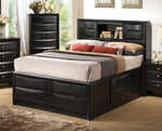 Briana Black Wood Cal King Platform Storage Bed