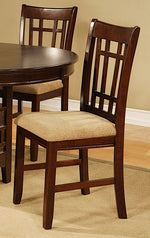 Orlanda 2 Espresso/Beige Wood Dining Side Chairs