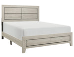 Quinby Light Brown Wood Queen Bed