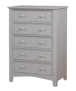 Omnus Gray Wood 5-Drawer Chest