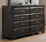 Melanie Espresso Wood 8-Drawer Dresser