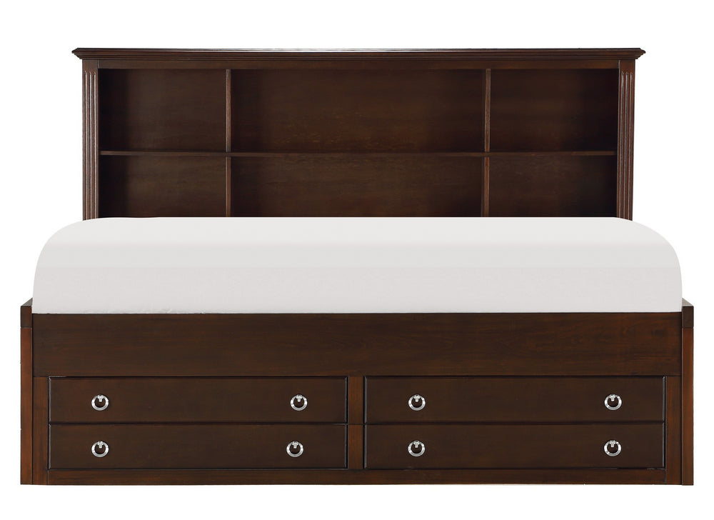 Meghan Espresso Wood Full Daybed with Storage