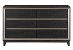 Grant Ebony Wood 6-Drawer Dresser