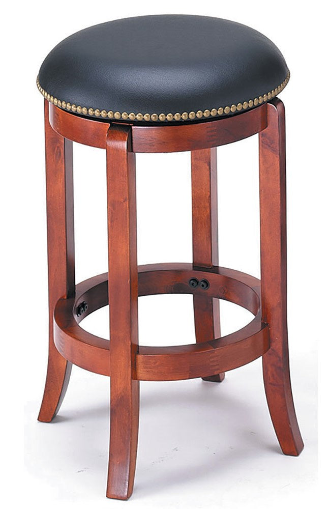 Florrie Cherry Wood 24" Swivel Counter Stool