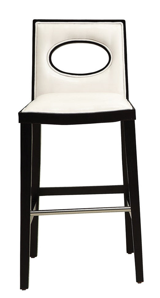 Suzie 2 White PU Leather/Wood 24" Counter Height Chairs