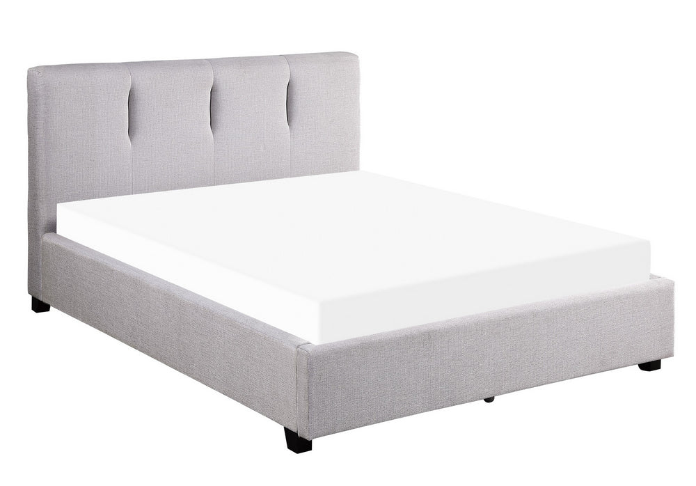 Aitana Gray Fabric King Bed with Storage