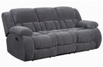 Weissman Charcoal Fleece Manual Recliner Sofa