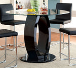 Lodia Black Wood/Glass Counter Height Table