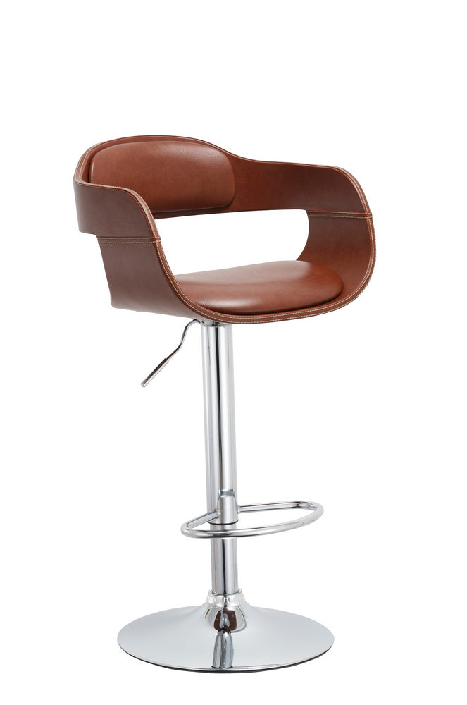 Mirabella Brown PU Leather Barstool