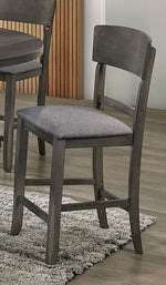 Stacie 2 Gray Fabric Counter Height Chairs