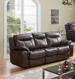 Ines Brown Manual Recliner Sofa