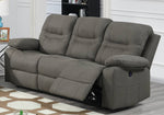 Heaven Slate Blue Leatherette Power Recliner Sofa