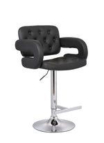 Doretta Black PU Leather Barstool AC Pacific