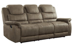 Shola Chocolate Fabric Manual Recliner Sofa